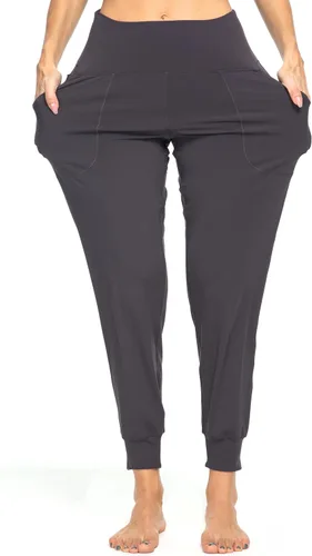 Miniatura 5 de Kcutteyg - Pantalones deportivos de cintura alta con bolsillos para mujer, pantalones deportivos suaves para descanso, correr y entrenamiento