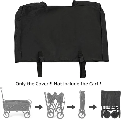 Miniatura 5 de Cubierta de Vagón Plegable Compatible con Carrito de Exterior y Jardín, Accesorios Antipolvo, 600D Resistente, 22"x17