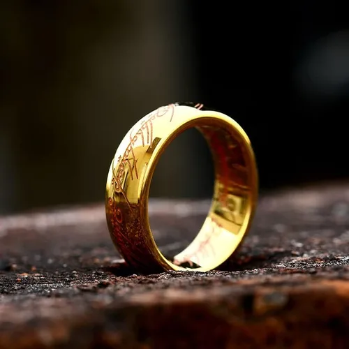 Miniatura 4 de Anillo de titanio The Lord of the Rings de 0.276 in, ajuste cómodo