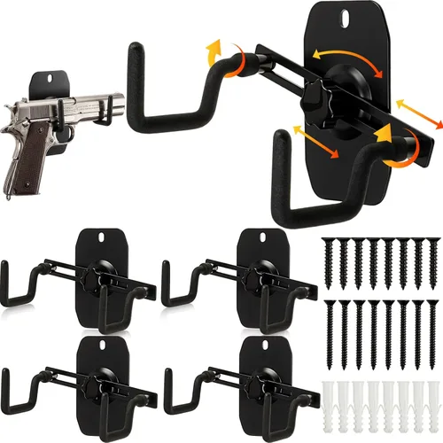 Miniatura 22 de Yaocom 10 piezas de soporte de exhibición de pistola para pistolas de interior para pistolas para pistolas para cajas fuertes, armarios y veteranos
