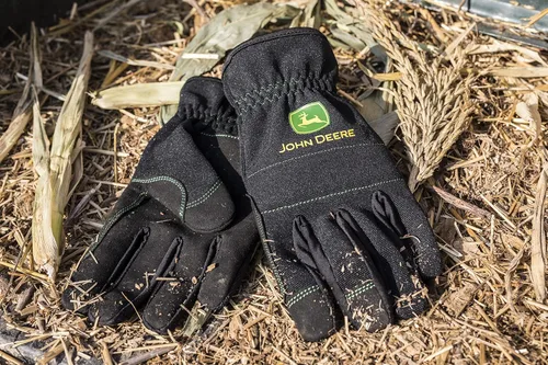 Miniatura 7 de John Deere JD86021-XL - Palma de cuero sintético para hombre, alta destreza, resistente a la abrasión, nudillos acolchados, negro, XL