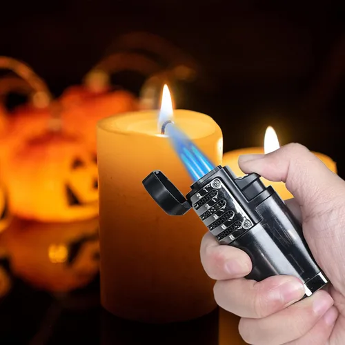 Miniatura 6 de Zoocura Encendedor de Antorcha Paquete de 2 Llama de Chorro Triple Encendedores de Antorcha de Butano Encendedores de Gas Butano Recargables