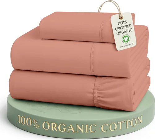 Miniatura 71 de Lane Linen Sábanas de cama tamaño Queen, juego de sábanas 100 % algodón orgánico, sábanas refrescantes suaves tamaño Queen, juego de sábanas Queen