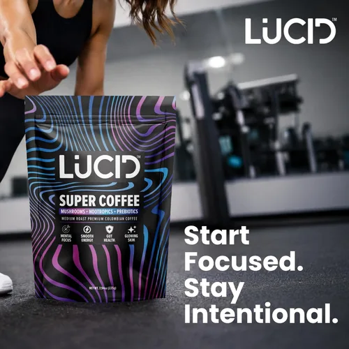 Miniatura 9 de Lucid Superfood Café Orgánico de Hongos con Nootrópicos - Melena de León, Tremella, Cordyceps y Cola de Pavo - Café Instantáneo de Hongos
