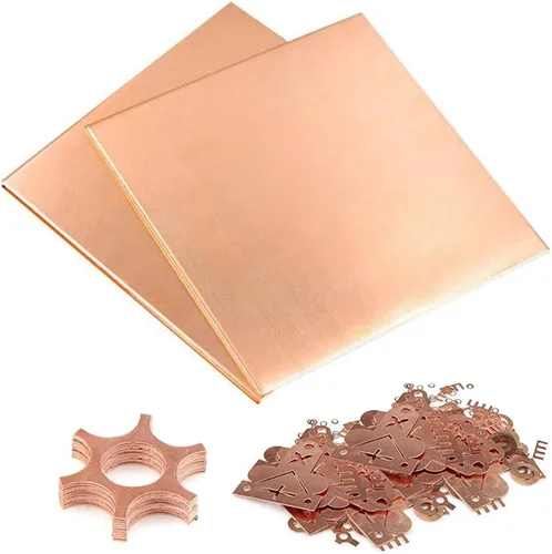 Miniatura 16 de 1 lámina de cobre puro del 99.9% + 3.9 x 3.9 pulgadas, calibre 20 (0.031 in) de grosor para suministros de la industria, proyectos de bricolaje
