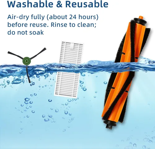 Miniatura 9 de SmartClean V4 7997 Accesorios para Ionvac SmartClean V4 Kit de piezas de repuesto para aspiradora robot de vaciado, 2 cepillos principales