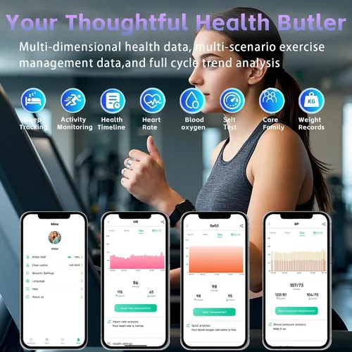 Miniatura 3 de Anillo inteligente de seguimiento de salud, anillo de seguimiento de fitness para mujeres y hombres, monitoreo del podómetro, SpO2, calidad