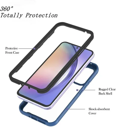 Miniatura 3 de Funda compatible con Xiaomi Poco M5s 4G, compatible con Redmi Note 10 4G / Note 10S 4G / Note 11 SE (India), funda para teléfono 3 en 1, color azul