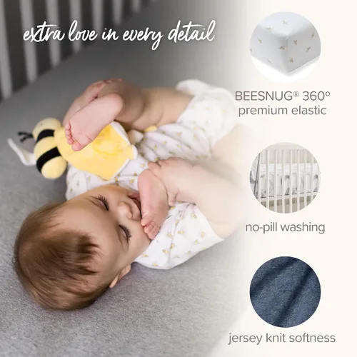 Miniatura 3 de Burt's Bees Baby - Sábana bajera esencial de algodón orgánico para cuna, transpirable para colchones estándar de cuna y niños pequeños para niño