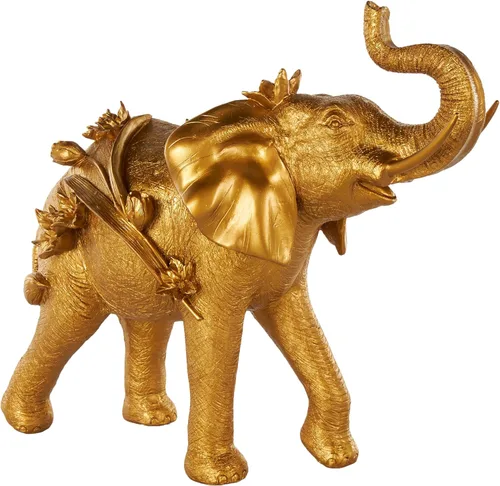Miniatura 9 de Deco 79 Escultura Decorativa de Elefante de Resina Caminando, Estatua de Decoración para el Hogar con Ciervo Marrón Oscuro, Figura Decorativa de 20
