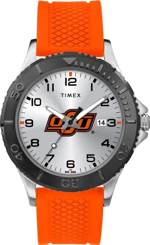 Miniatura 25 de Timex Tribute Men's Collegiate Gamer 42mm Watch – Georgia Bulldogs with Black Silicone Strap Oklahoma Sooners