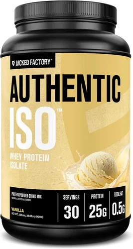 Miniatura 12 de Jacked Factory Auténtico polvo aislado de proteína de suero ISO, bajo en carbohidratos, proteína de construcción muscular sin OMG sin rellenos