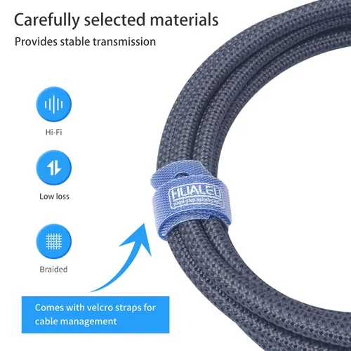 Miniatura 9 de Cable de audio de equilibrio de 3 pines hembra a hembra, cables de conexión de micrófono de 3 pines, cables de conexión XLR hembra a hembra DMX