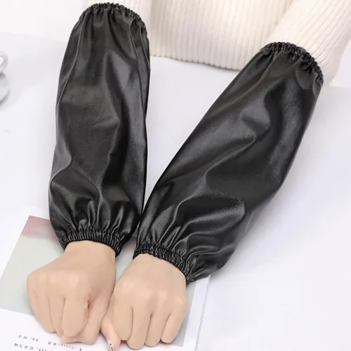 Miniatura 9 de ULTNICE Mangas impermeables para brazos, 2 pares de fundas a prueba de aceite, fundas protectoras de 15 pulgadas para cocinar, jardinería, lavado