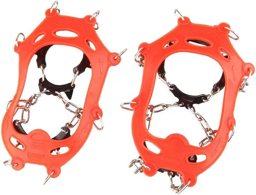 11 dientes de crampones antideslizantes para zapatos al aire libre cubierta garras de hielo con cadena de acero inoxidable para niños y