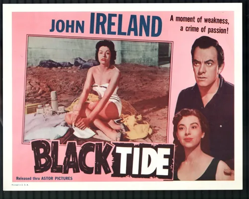 MOVIE POSTER: Black Tide 11"x14" Lobby Card Maureen Connell John Ireland Film-Noir