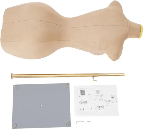 Miniatura 9 de Torso modelo de vestido femenino, 59 a 83 pulgadas de altura ajustable, formas de ropa de cuerpo de maniquí con base cuadrada de metal, soporte