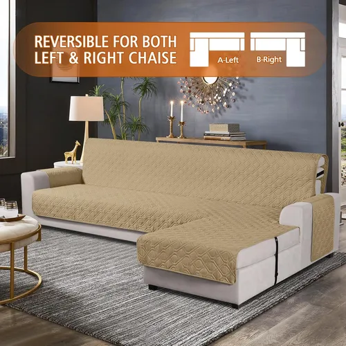 Miniatura 2 de VANSOFY Fundas de Sofá Seccional Mejoradas 100% Impermeables en Forma de L Funda Reversible para Chaise Lounge Funda Protectora de Sofá Seccional