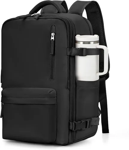 Miniatura 40 de VGCUB - Mochila grande para viaje, trabajo, negocios, mochila para laptop aprobada como equipaje de mano para vuelos, unisex, Negro -, Grande, Large