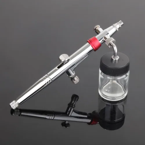 Miniatura 7 de Casubaris Bolígrafo de aerógrafo con cabezal de cepillo de aire giratorio, gravedad y alimentación de sifón lateral disponible, kit de aerógrafo