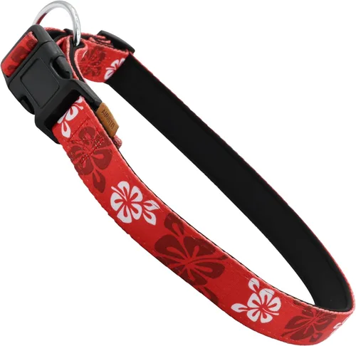 Miniatura 27 de Collar de perro, bonito patrón floral, collar suave y ajustable con hebilla de liberación rápida (S (cuello 11-18 pulgadas, ancho 5/8 pulgadas)