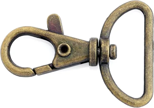 Miniatura 7 de CRAFTMEMORE Ganchos de presión de gatillo de 1 pulgada, clásicos cierres de langosta giratorios para bolso, 20 unidades, CSPS (latón antiguo)