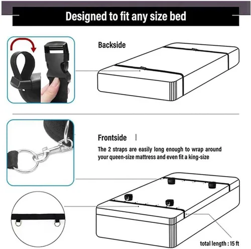 Miniatura 5 de BDSM - Sujetadores de bondage para tobillos y muñecas para hombres, bandas de resistencia sexual para cama de tamaño King, juego de manguitos