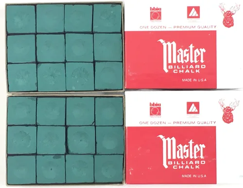 Miniatura 3 de Fabricado en los Estados Unidos - 2 cajas de Master Chalk - 24 piezas para tacos de piscina y puntas de billar