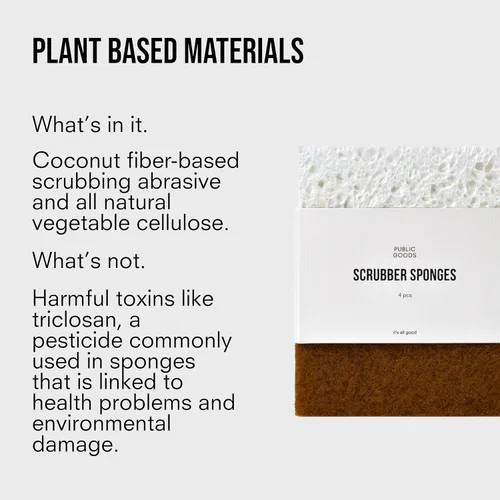 Miniatura 4 de Public Goods Esponja para fregar Esponjas de limpieza y fregado para platos y fregadero de cocina Esponjas naturales a base de plantas Paquete