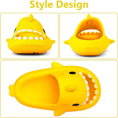 Miniatura 2 de Kids Shark Cloud Slides Toddler Boys Girls Shower Slippers Boys Girls Cute Cartoon Fish Flip Flops Beach Pool Home Sandals Quick Dry Non-Slip