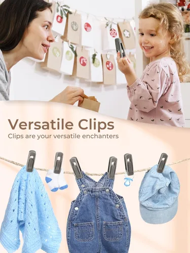 Miniatura 4 de COZYMOOD Paquete de 50 clips de terciopelo para colgar ropa de bebé
