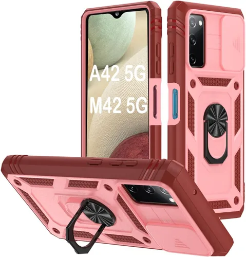 Miniatura 105 de PASNEW Funda para Samsung Galaxy A54, Soporte Metálico y Cubierta Deslizante para Cámara, Militar Multicapa Resistente de Cuerpo Completo a Prueba