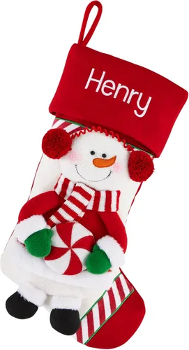 Miniatura 9 de Let's Make Memories - Medias navideñas personalizadas para la familia - Bordadas - De felpa 3D - Decoración navideña - 8"x18" - Familia bastón