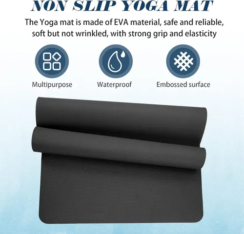Miniatura 3 de Paquete de 10 esterillas de yoga a granel, 68' x 24' x 4mm de espesor Esterillas de yoga para niños y adultos, paquete de esterillas de gimnasio