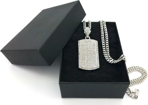 Miniatura 4 de Cadena con colgante de cadena para hombre, plata o oro