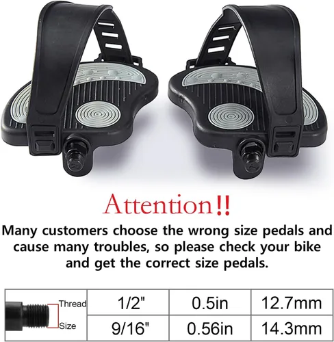Miniatura 5 de Pedales de bicicleta estática con correas para bicicleta Peloton, bicicleta de ciclismo giratoria, bicicleta de ejercicio interior, piezas