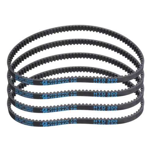 Miniatura 59 de uxcell 4pcs HTD-3M correa dentada de goma 60 dientes, 7.087 in de longitud de paso x 0.236 in de ancho x 0.094 in de altura, correa de distribución