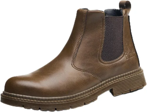 Miniatura 7 de Botas Chelsea unisex para adultos con puntera de acero, zapatos industriales de construcción para hombres, impermeables, ligeras, cómodas, botas