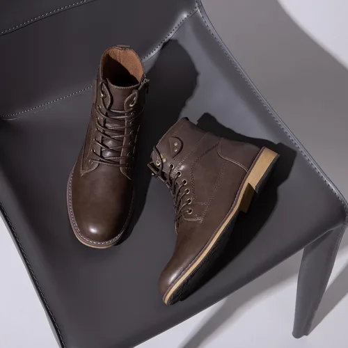 Miniatura 5 de Vostey Men's Motorcycle Boots Business Waterproof Ankle Boots Casual Oxford Boots for Men