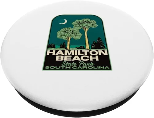 Miniatura 2 de Hamilton Beach State Park SC - PopSockets de viaje vintage intercambiables