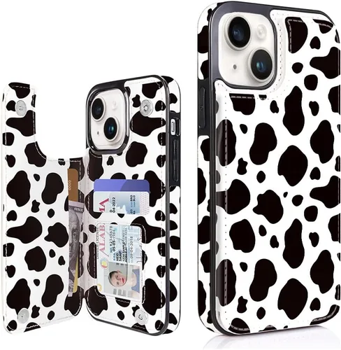 Miniatura 15 de Funda compatible con iPhone 13 Pro Max con tarjetero y ranuras para tarjetas integradas de piel sintética, función atril y a prueba de golpes