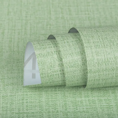 TANONE Papel de Contacto Despegar y Pegar (15.8in x 197in), Papel Tapiz de Tela de Hierba Autoadhesivo Removible, Papel de Pared de Tela de Lino