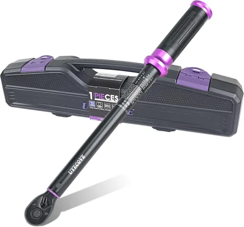 Miniatura 9 de Llave dinamométrica de clic de 1/2 pulgada 10-170 FT-LB/13.6-230.5N.M, precisión de ±3%, llave dinamométrica profesional de clic de doble dirección