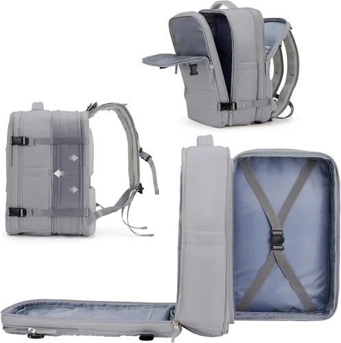 Miniatura 31 de coowoz Mochila grande de viaje para mujeres y hombres, mochila de transporte, mochila para senderismo impermeable, mochila deportiva para Rosa
