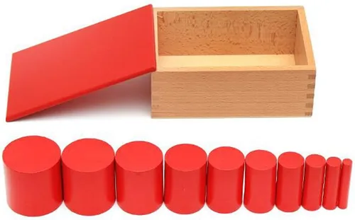 Miniatura 8 de YHZAN Montessori - Cilindros de madera para niños, juguete de madera para niños pequeños, herramientas de desarrollo temprano para niños pequeños