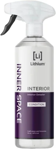 Espacio interior de litio: detallador interior, acondicionador y protector. Revive los interiores y los mantiene con un aspecto natural, inhibidores