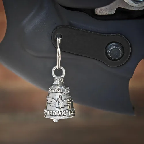 Miniatura 9 de Colgador de campana Guardian® Bell, duendecillo de la suerte para paseo en motocicleta, color negro