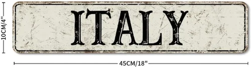 Miniatura 2 de Letreros de calle personalizados, letreros de estaño de Italia, letrero de camino de metal vintage para habitaciones del hogar, garaje, arte