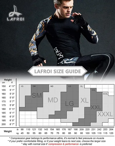 Miniatura 2 de LAFROI Leggings de compresión para hombre de secado rápido con ajuste fresco YSK08