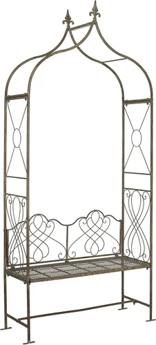 Miniatura 8 de SAFAVIEH Colección al aire libre Eloise Victoriana Antiguo Verde Oscuro Hierro Forjado Arco Jardín Arco Arbor